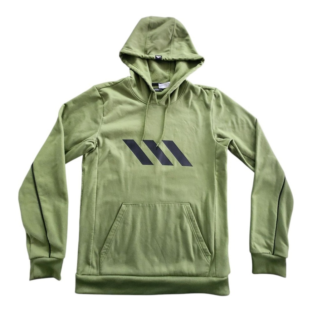 Adidas Basketball Club Hooded Sweatshirt 3 Stripes Mens  Hoodie Size Small Green
